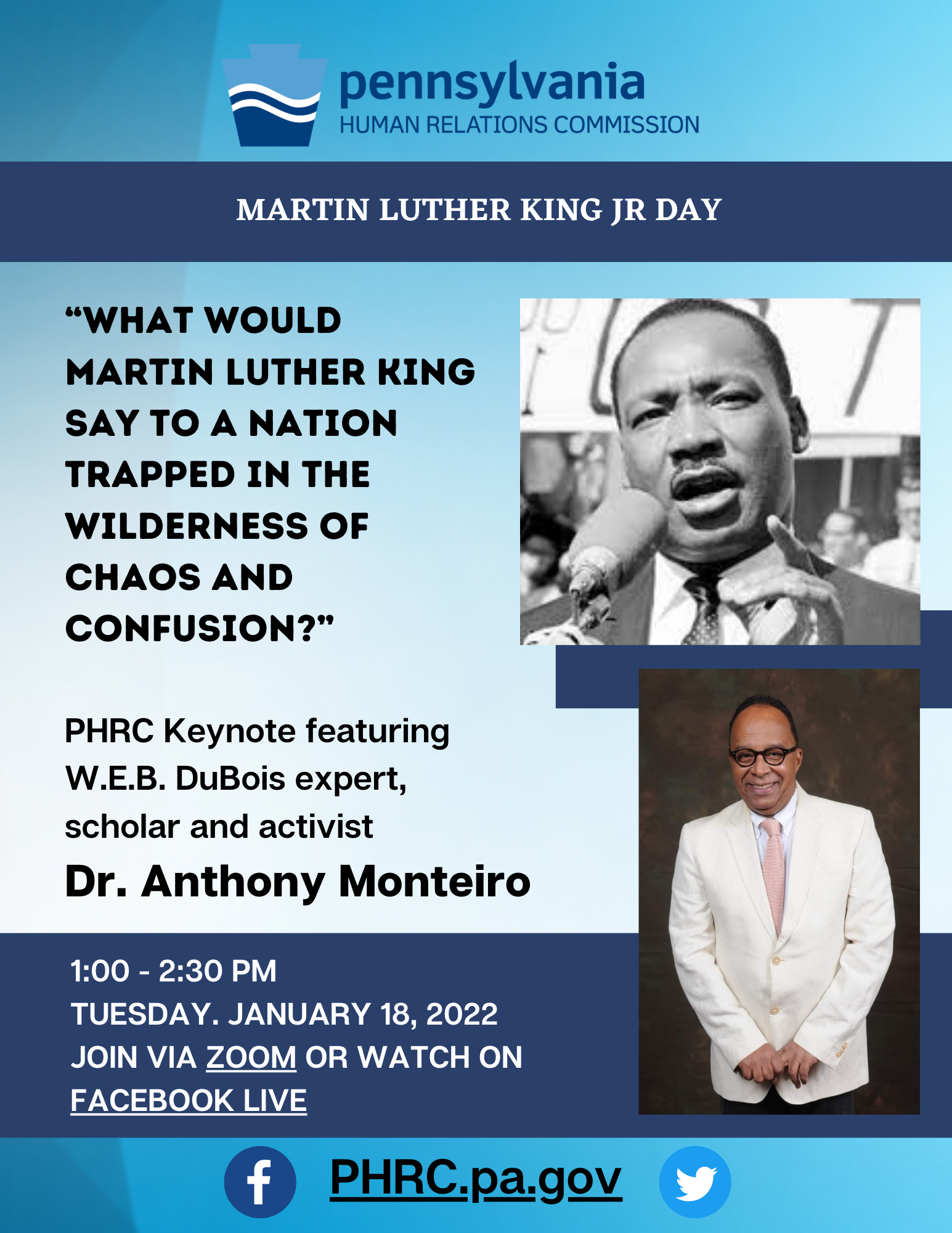 2022 Day of Racial Healing: PHRC MLK Celebration - Resilient PA